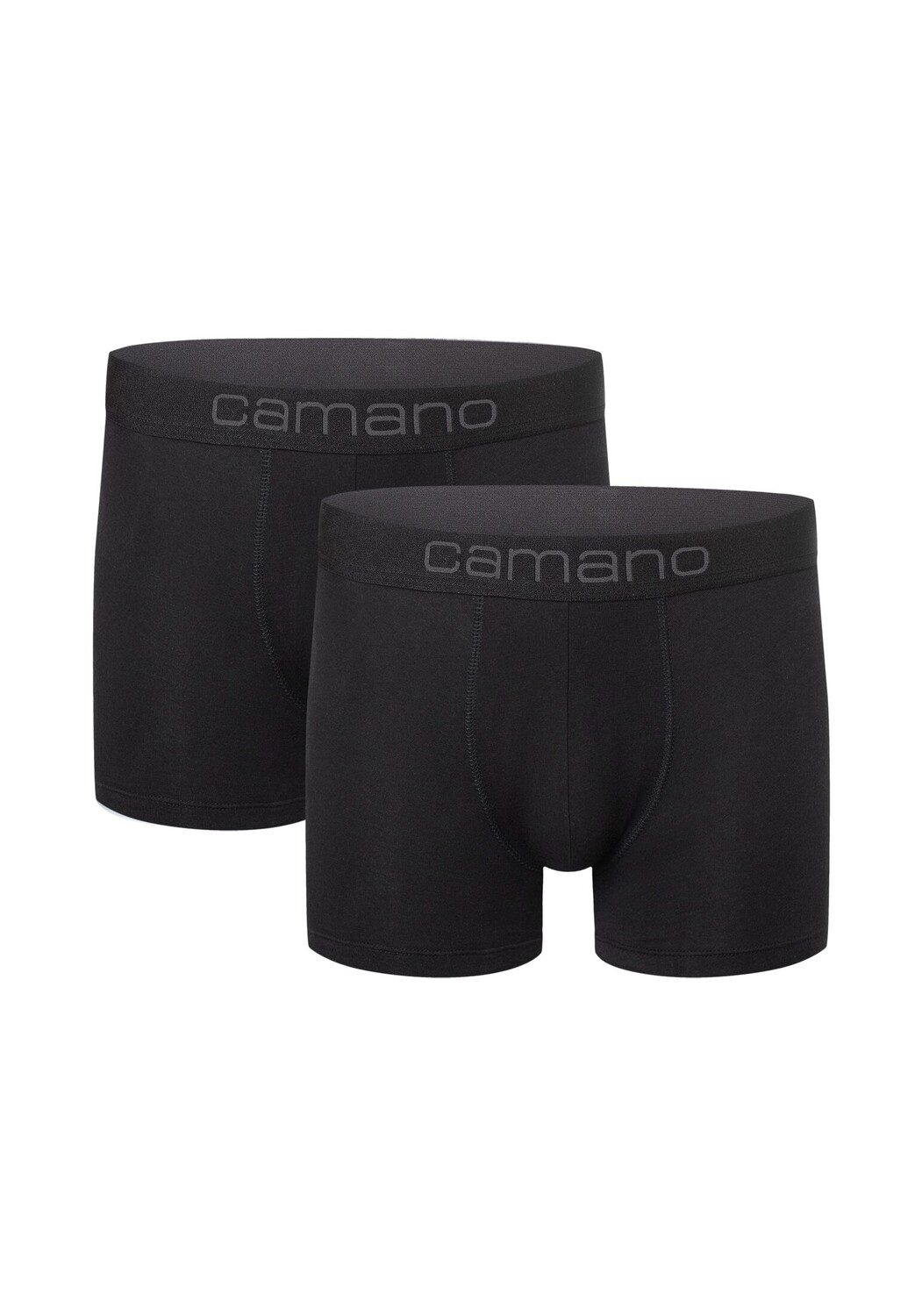 

Боксеры camano Boxershorts Unterhosen Herren elastischer Gummibund ohne Einschneiden Baumwolle Stretch hautfreundlich Atmungsaktiv 2 шт, черный