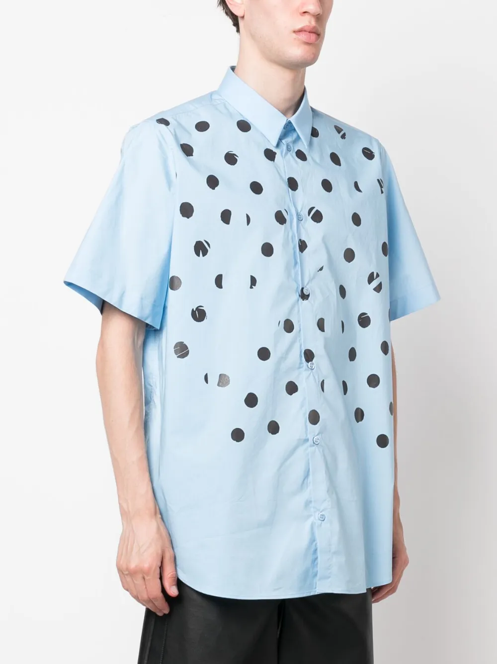Рубашка в горох Raf Simons, синий — фото 3