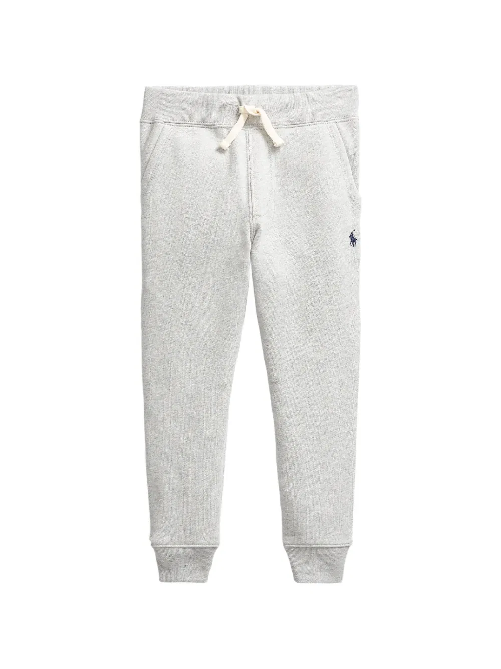 Брюки с логотипом на шнуровке Polo Ralph Lauren Kids, серый
