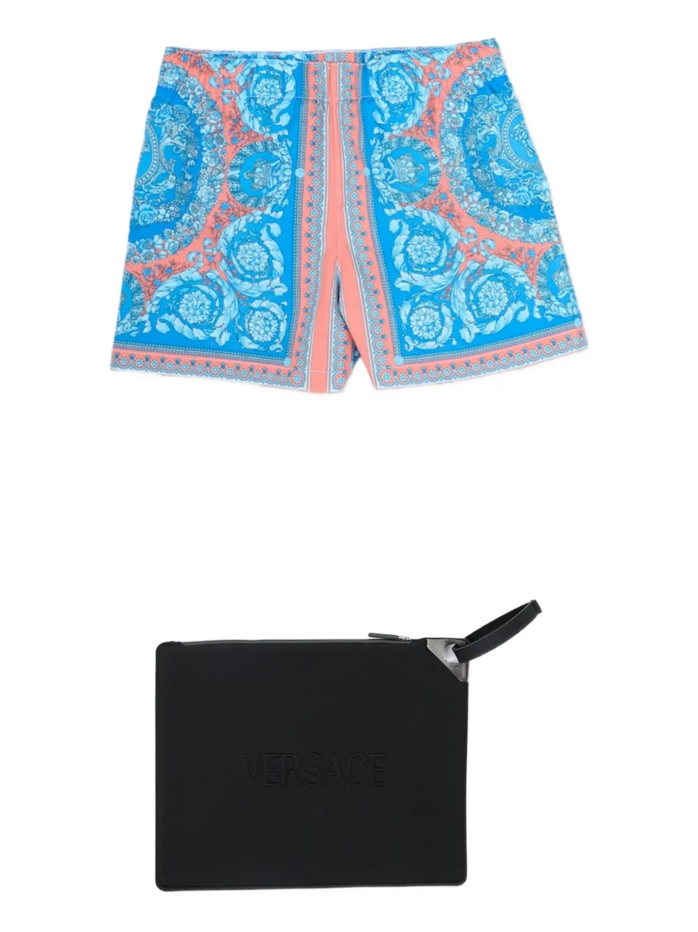 

Плавательные шорты с цветочным принтом Versace Kids, синий