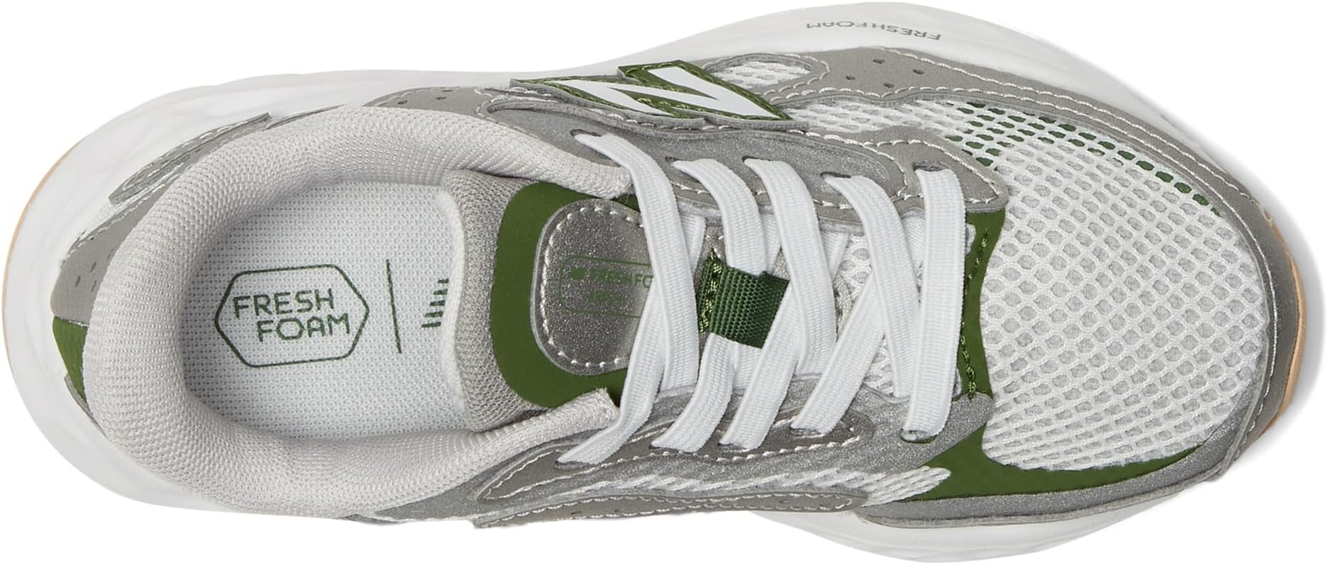 Кроссовки New Balance Kids  Fresh Foam Arishi Lux Bungee Lace, Raincloud/Dark Silver Metallic — фото 2