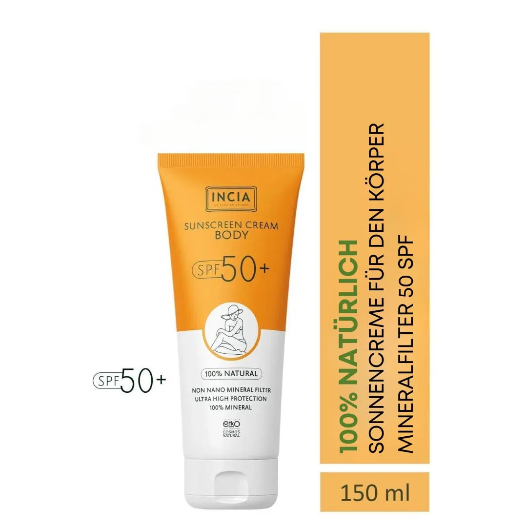 Натуральный солнцезащитный крем для тела SPF50 от INCIA, 150 мл Incia — фото 3