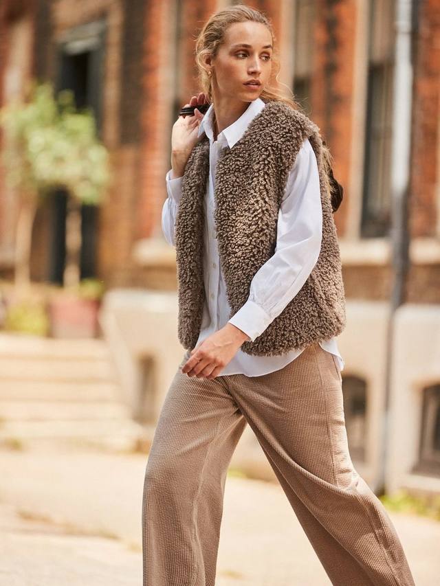 

Текстурированный жилет из искусственного меха Ro&Zo, Brown