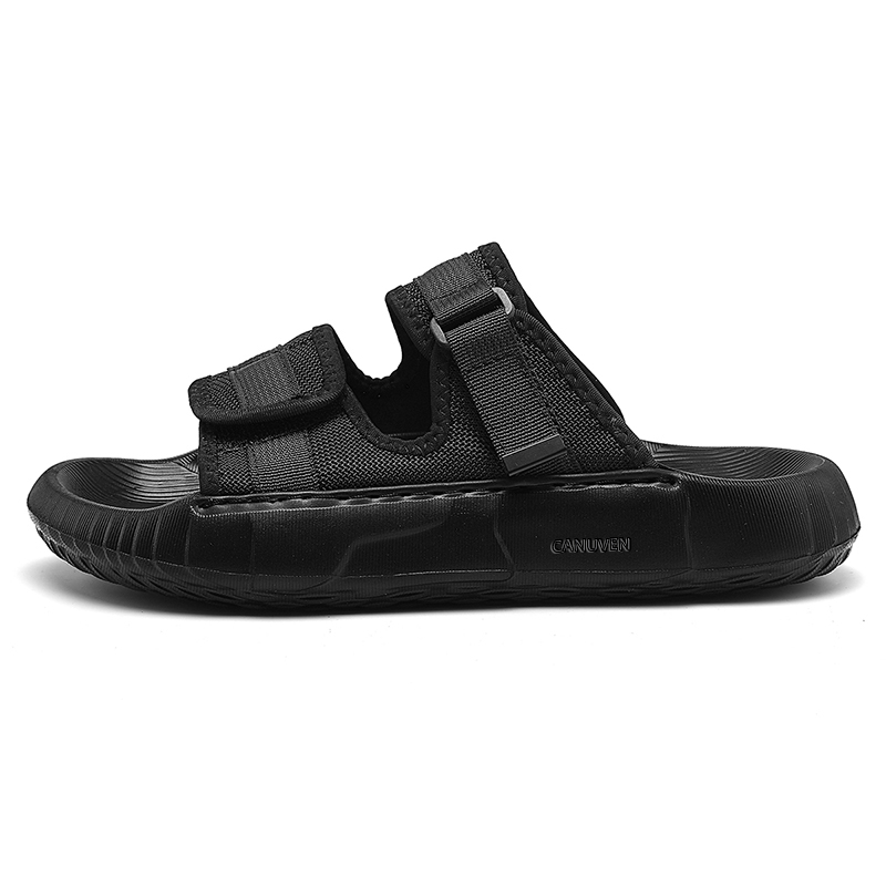 

Тапочки-слайды мужские с амортизацией и износостойкостью CANUVEN, Black