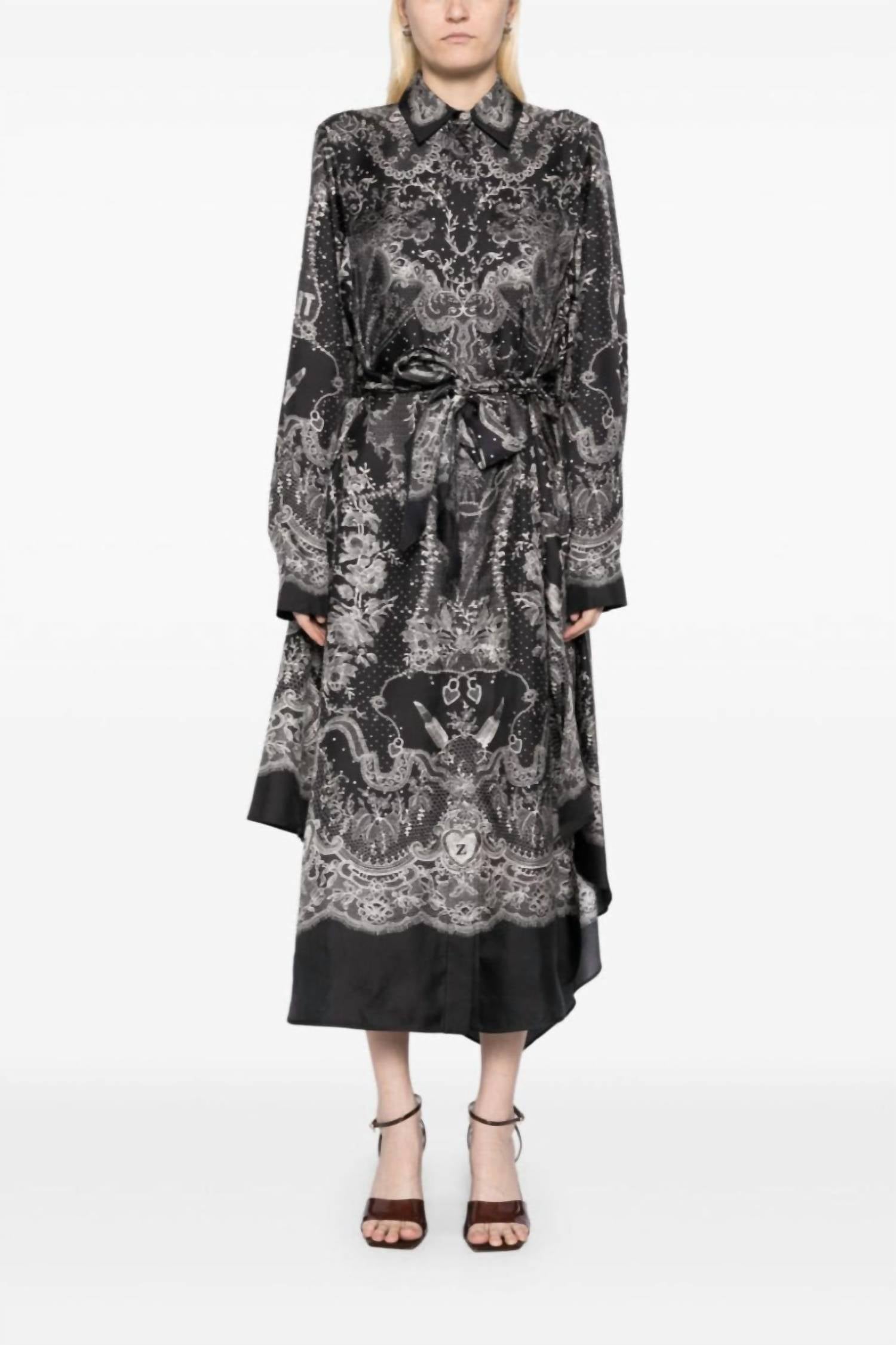 

Crush Shirt Midi Dress In Black Locket Zimmermann