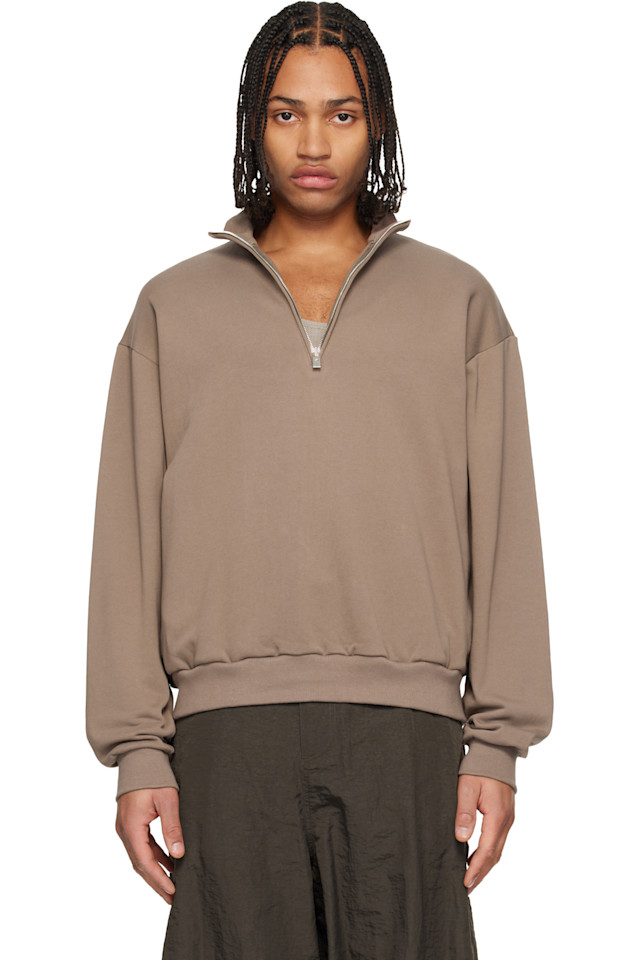 

Толстовка с застежкой-молнией до середины груди Le17Septembre, коричневый