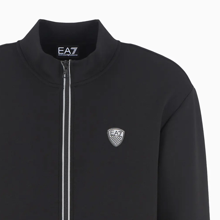 Свитшот с аппликацией логотипа Ea7 EMPORIO ARMANI, черный — фото 2