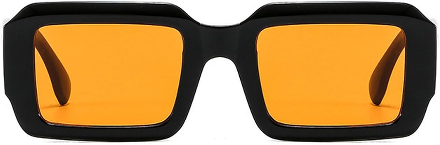 

Винтажные прямоугольные солнцезащитные очки, модные квадратные очки конфетных оттенков, стильные ретро-очки для женщин, солнцезащитные очки с защитой от УФ-излучения UV400 mincl, Black&orange