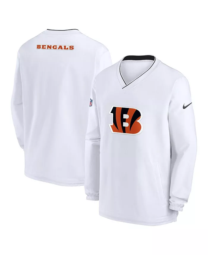 

Мужская белая толстовка с V-образным вырезом Cincinnati Bengals 2023/24 Sideline Repel с длинными рукавами Nike