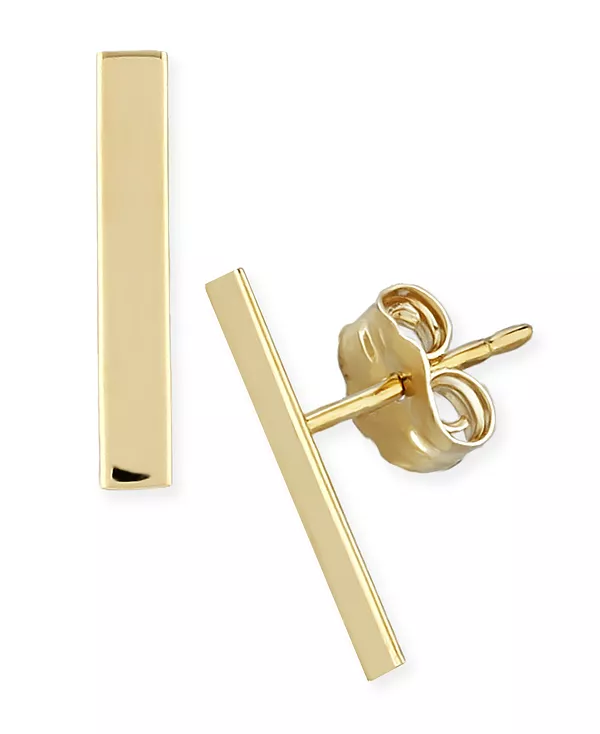 

Плоские серьги-гвоздики из 14-каратного желтого или розового золота Macy'S, gold