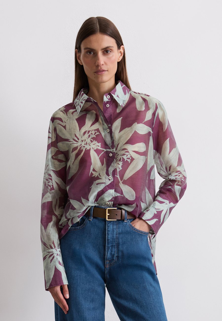 

Блуза Marc O'Polo Button-down blouse, Multi Fresh Berry/Purple