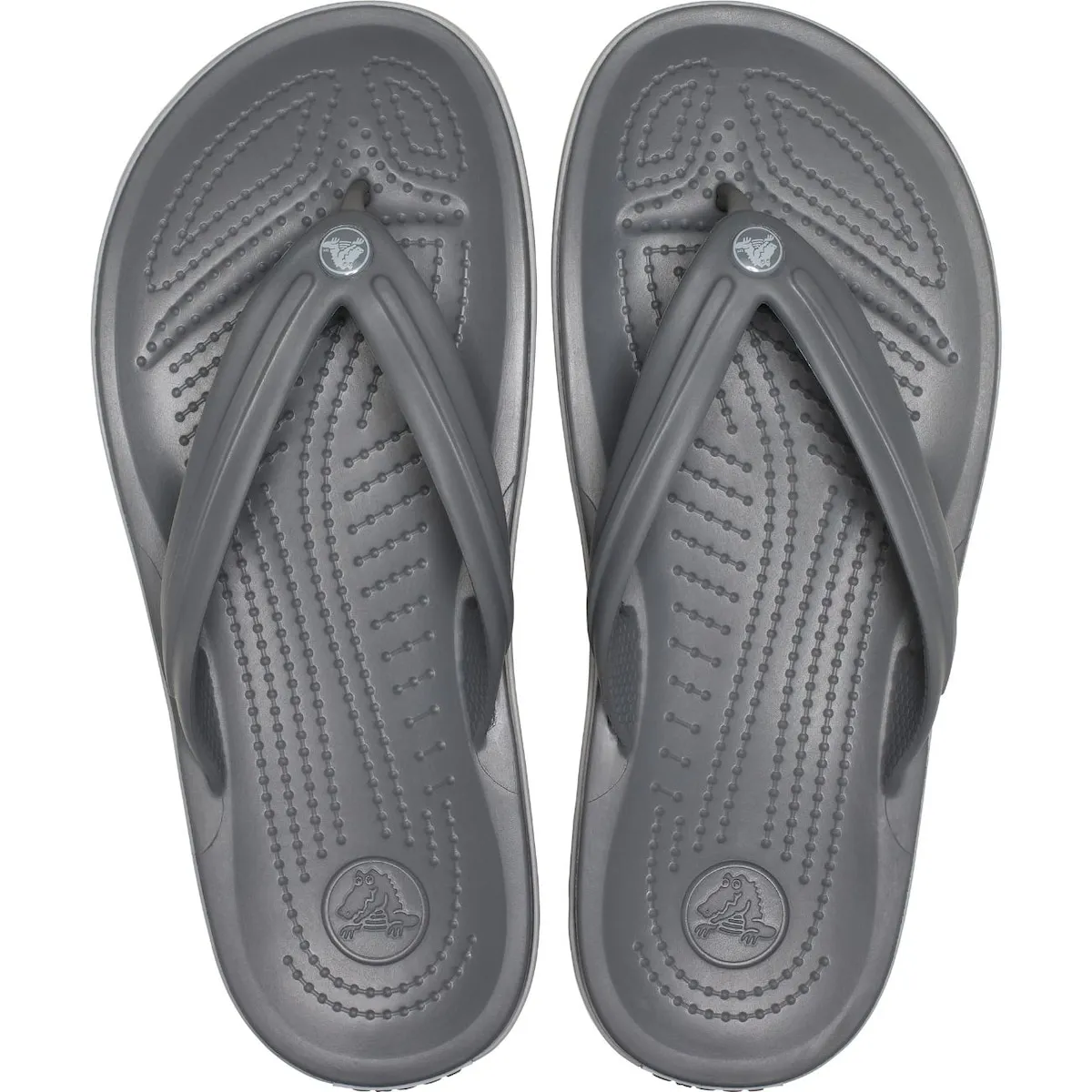 Унисекс шлепанцы Crocband Flip Crocs, темно-серый — фото 3