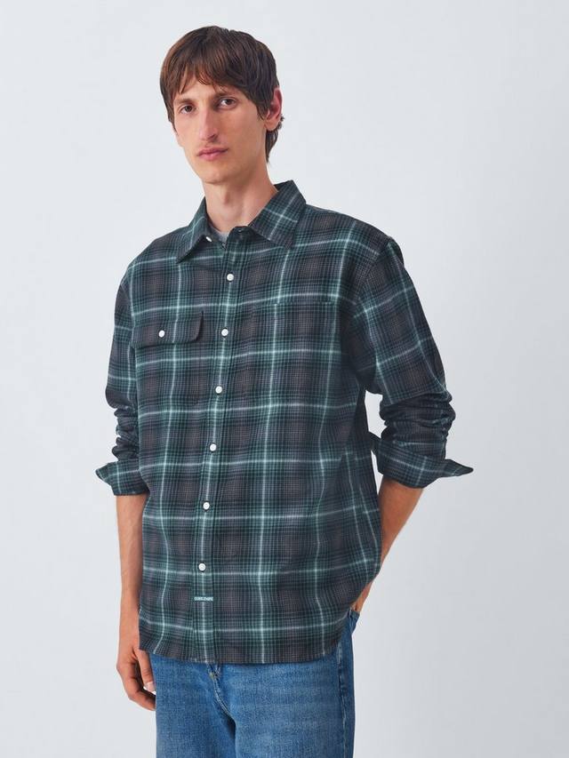 

Рабочая рубашка в клетку с крупным плетением Dubbleware, Brown