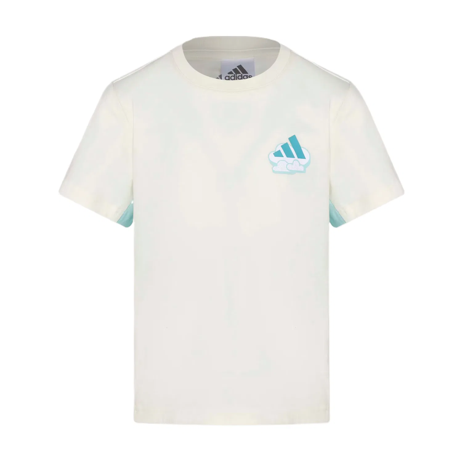 Детская футболка с круглым вырезом Adidas, Jade White/Mint Green