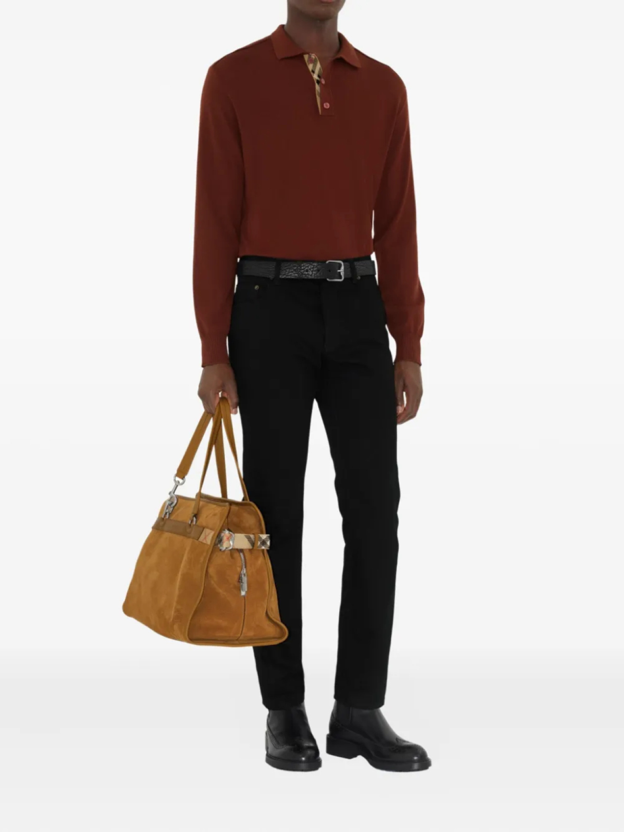 Джинсы Burberry узкие, черный — фото 3