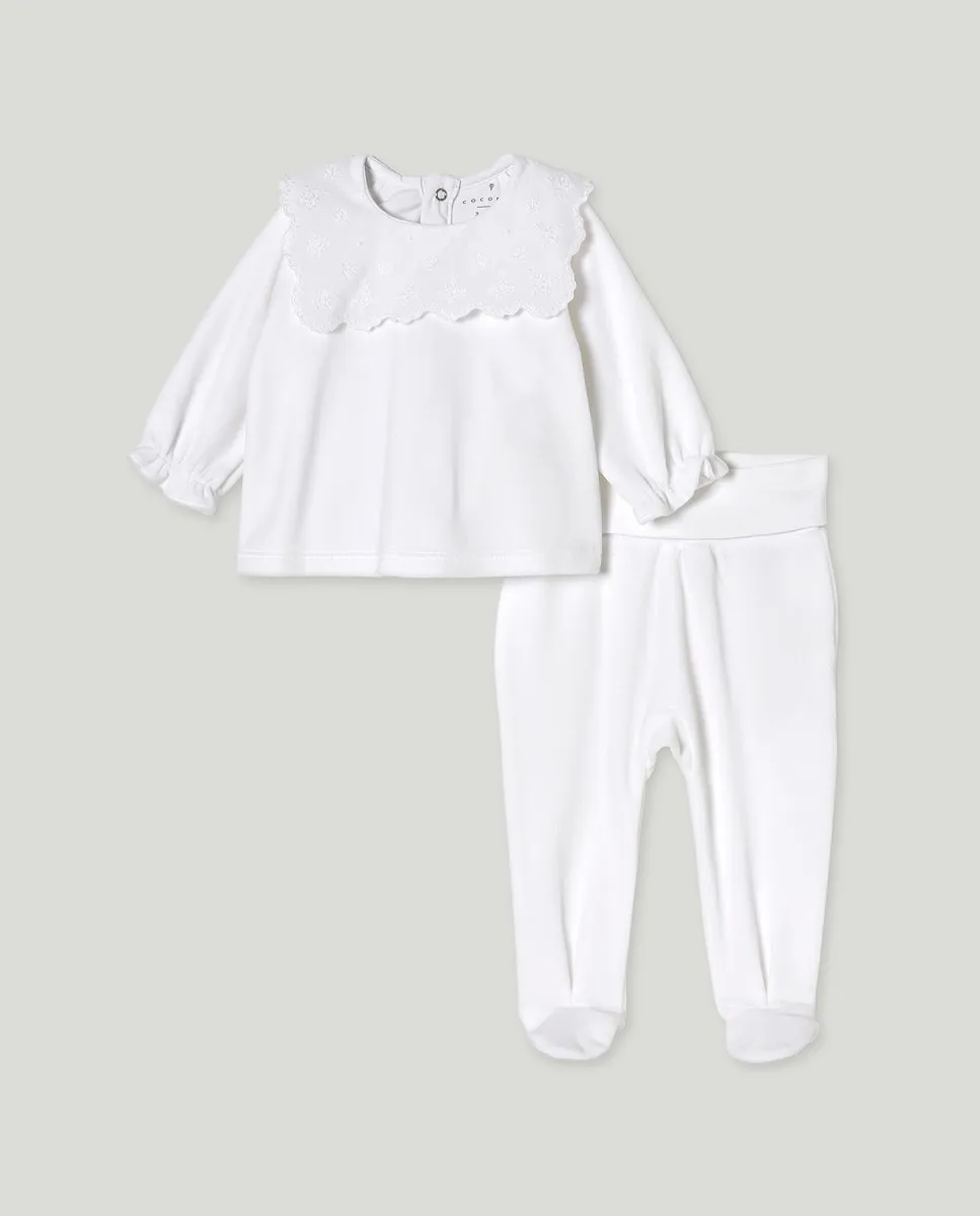 

Детский комплект, однотонный с длинными рукавами Coconut El Corte Inglés, белый