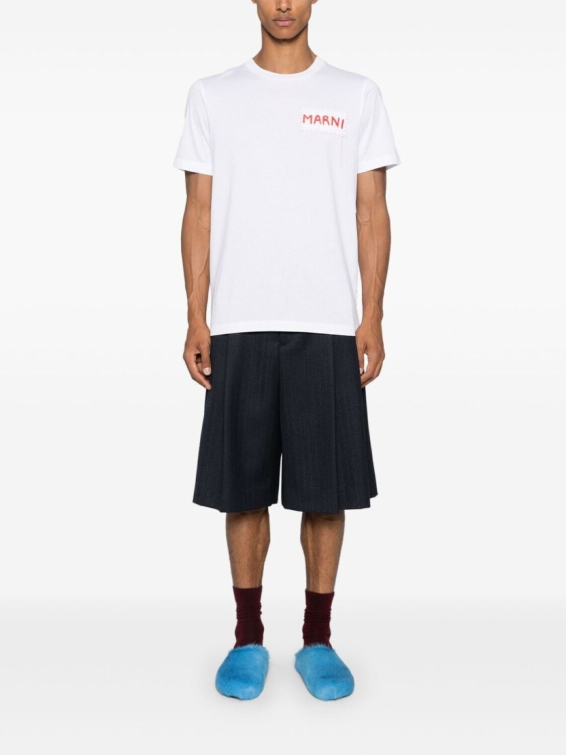 

Marni футболка с нашивкой Marni, белый