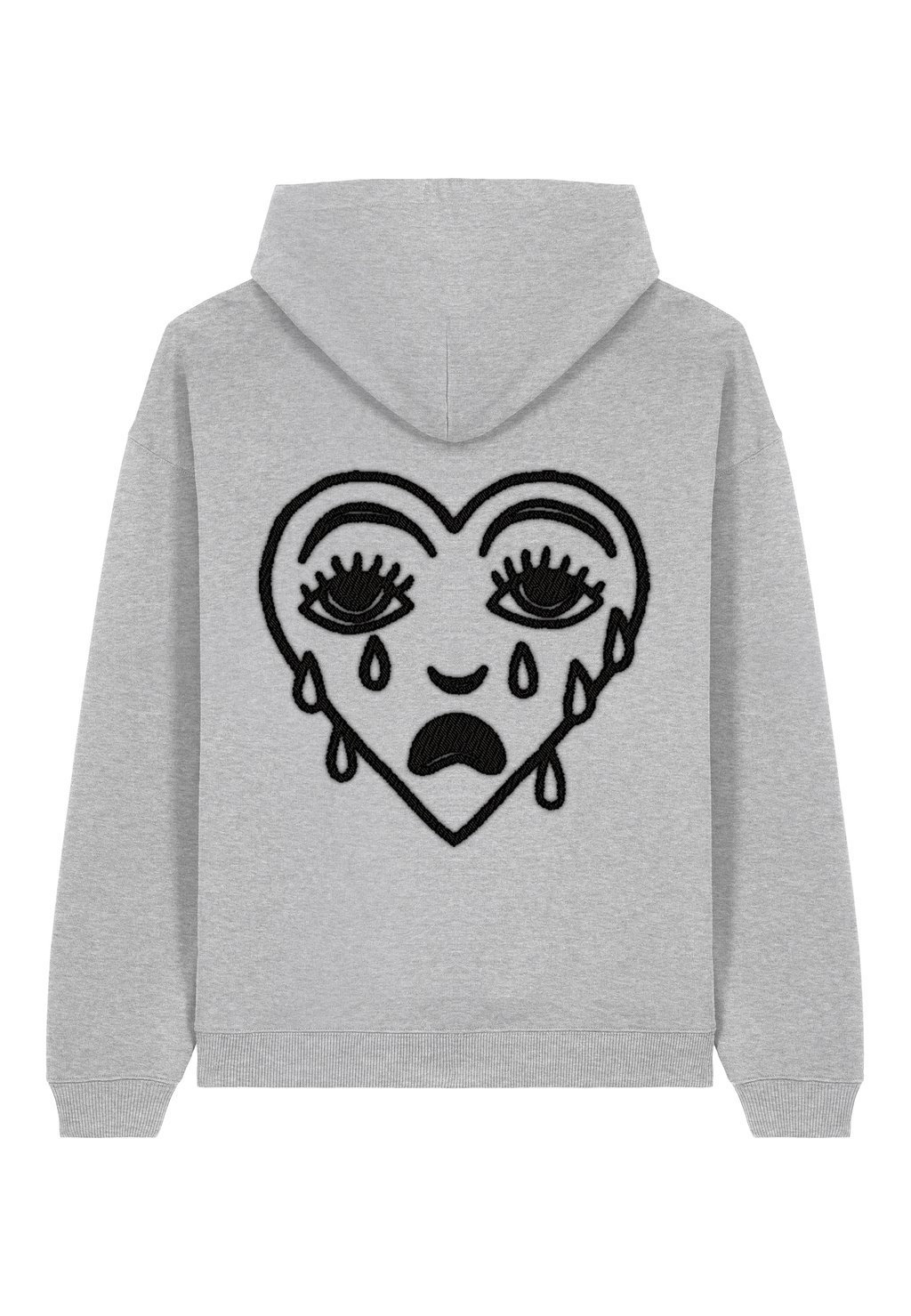 

Толстовка CRYING HEART BACK EMBROIDERY UNISEX - Hoodie Mira Paris, серый
