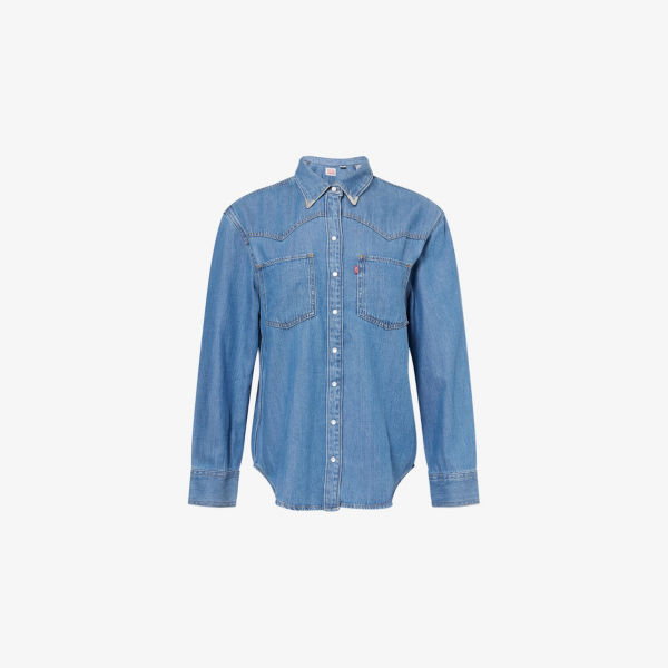 

Рубашка джинсовая Levis с длинным рукавом, синий