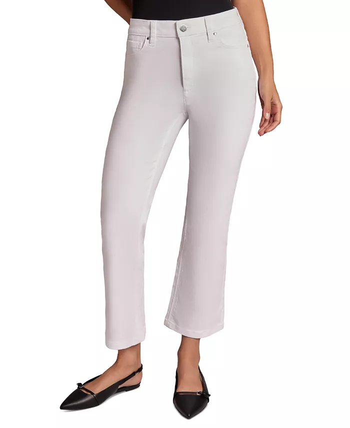 

Укороченные расклешенные джинсы с высокой посадкой Petite High Rise Kick Flare Jones New York, белый