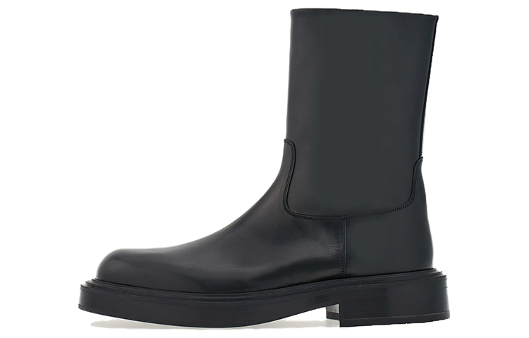 Панельные лаковые ботинки до щиколотки Ferragamo, черный