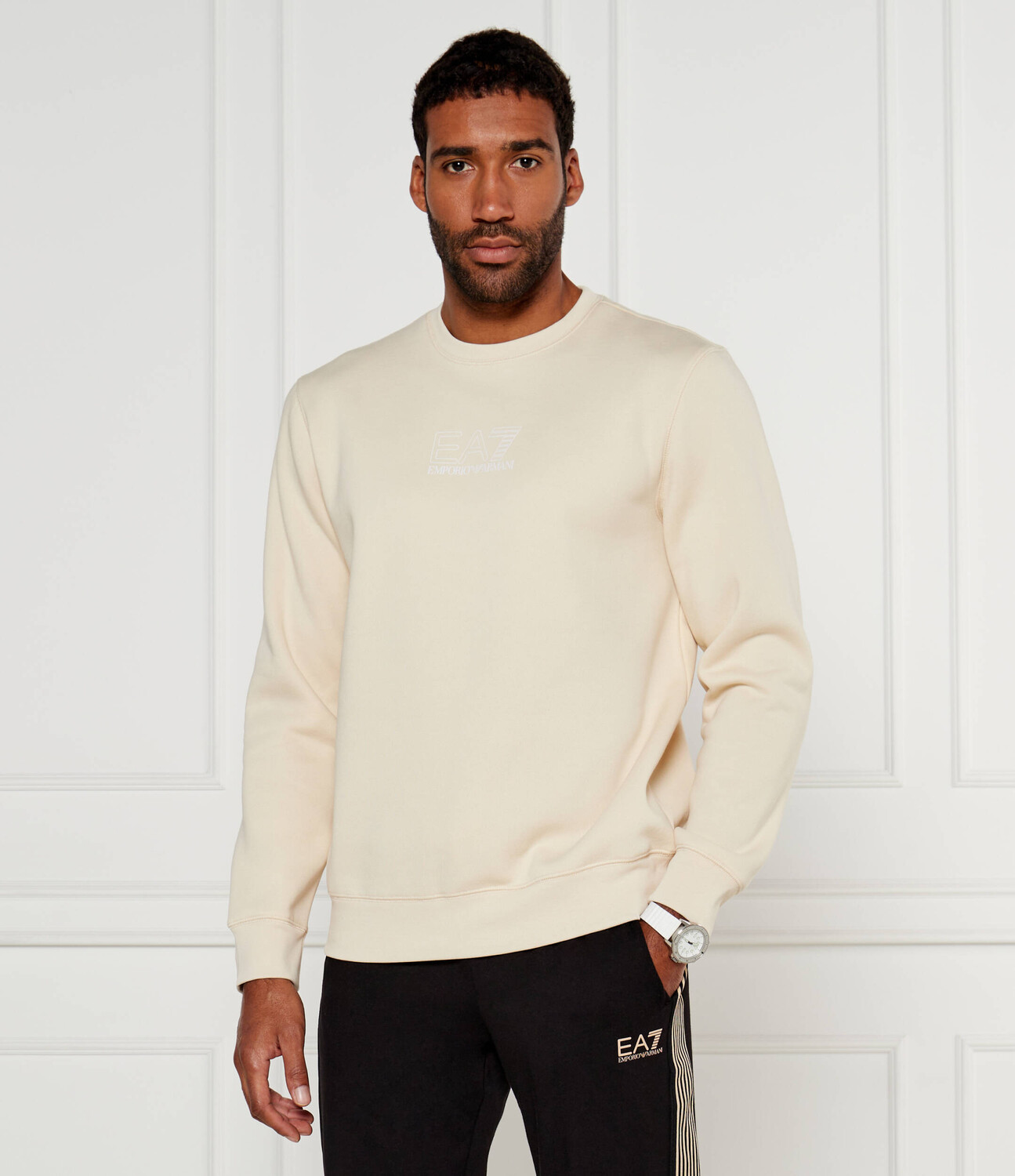 

Толстовка EA7 SWEATSHIRT Regular Fit, бежевый