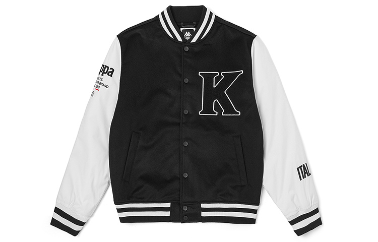

Kappa Пуховик с бейсбольным воротником и полосками, Black-990