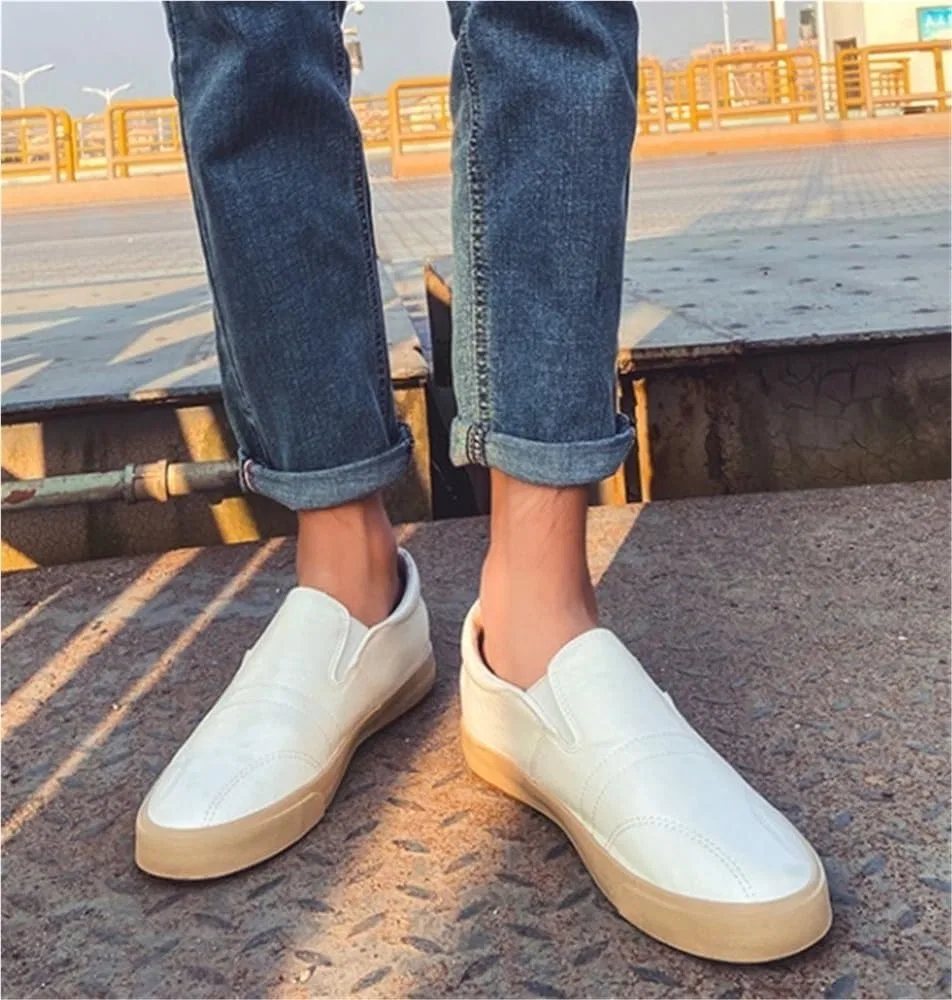 Лоферы мужские Slip-on Leather Loafers, белый DHFIRUFSHLO — фото 2