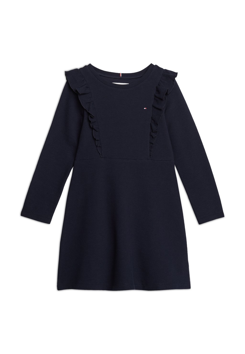 

Трикотажное платье RUFFLE FIT FLARE DRESS Tommy Hilfiger, темно-синий