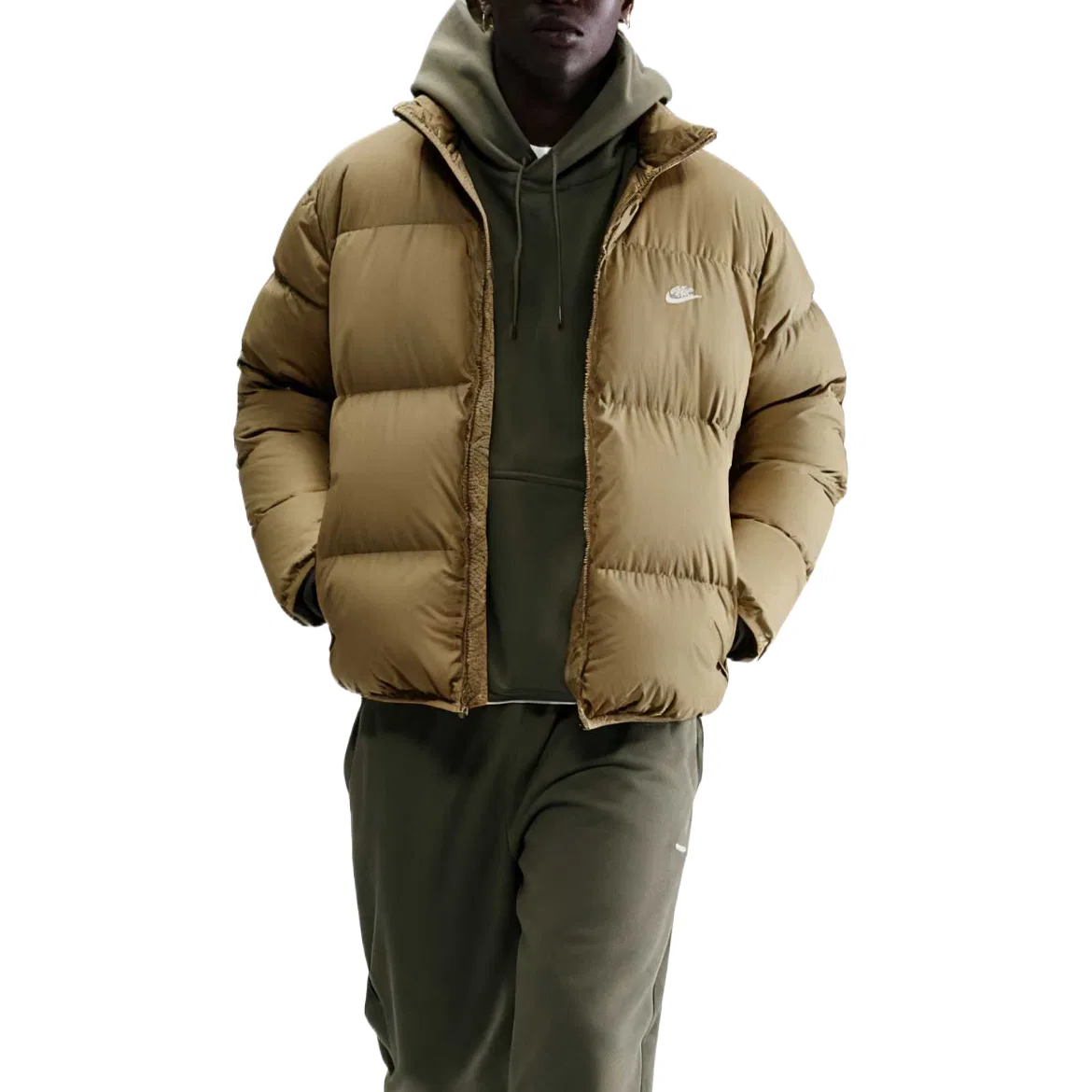 Куртка пуховая Sportswear Club Men's Therma-FIT Down Puffer Nike, Parachute Beige/White