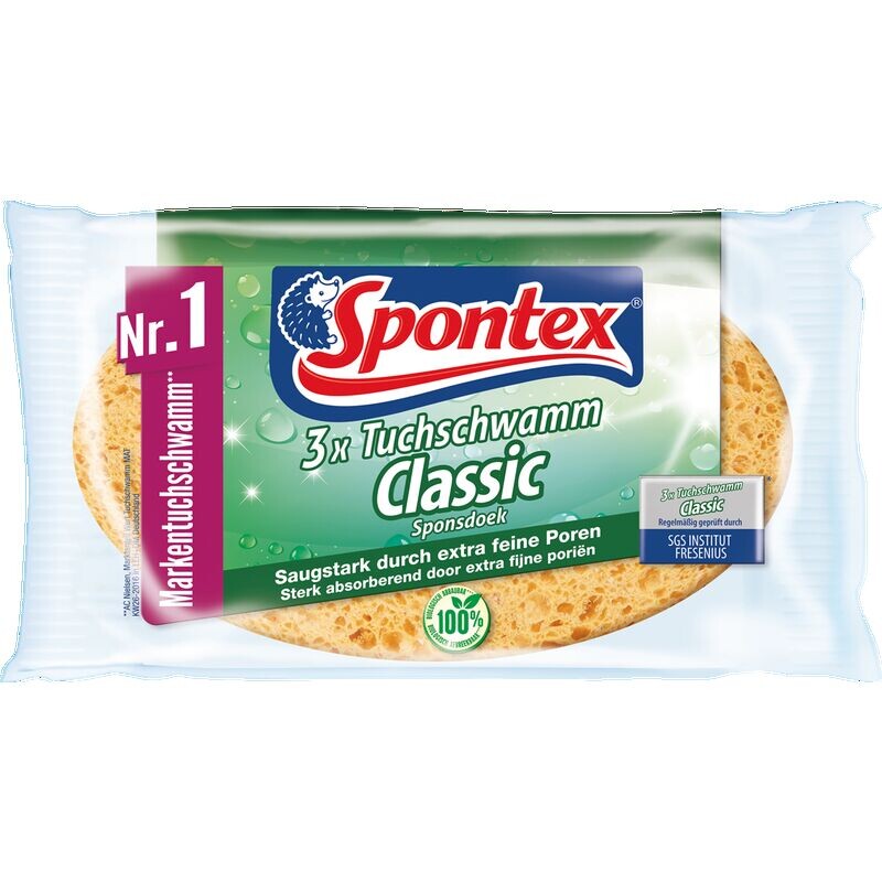 

Губка тканевая Классик Spontex, 3 шт.