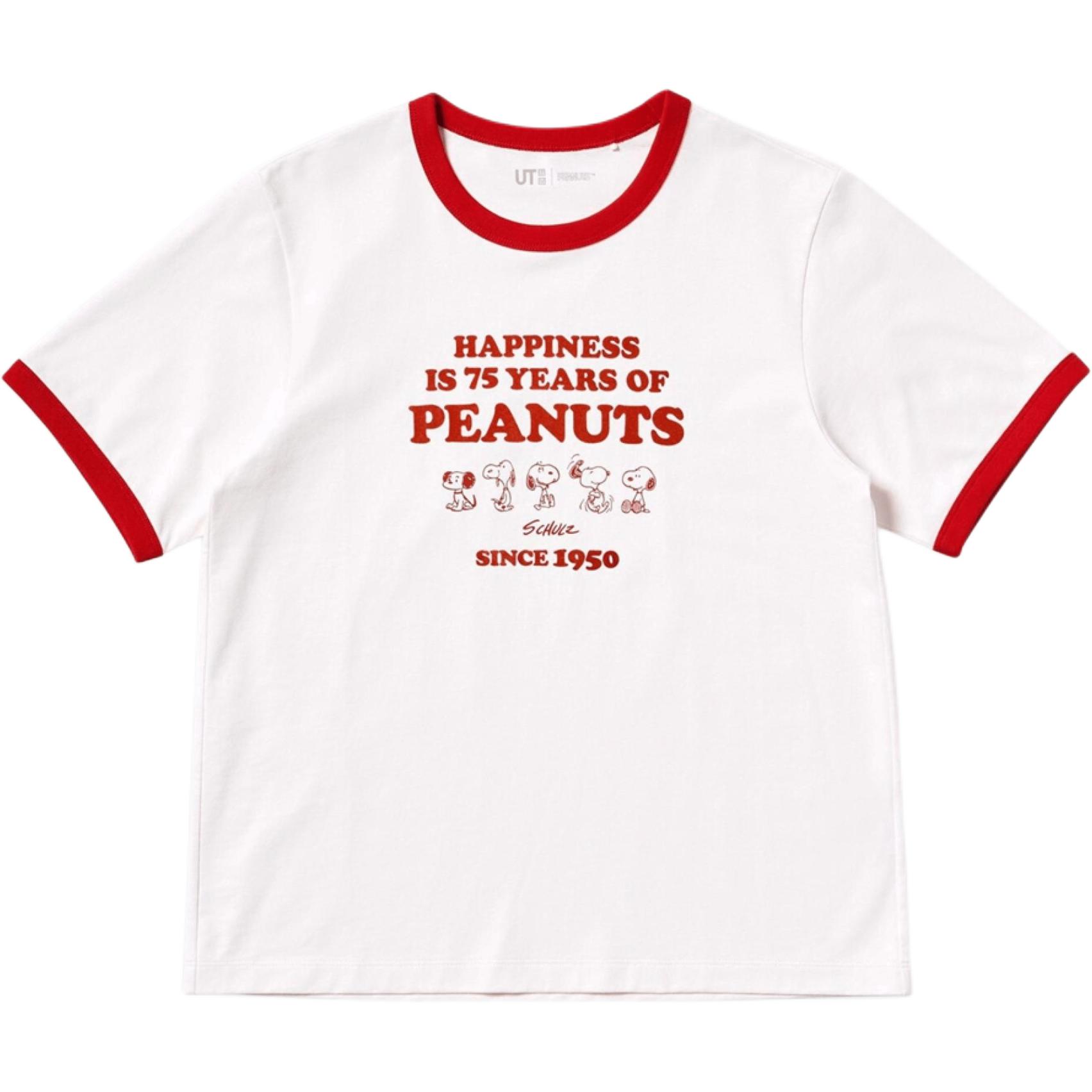 UNIQLO Футболка x PEANUTS Collaboration женская белая — фото 3