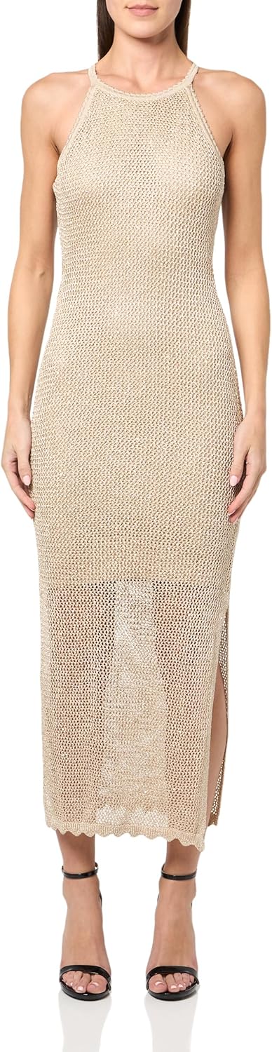 

GUESS Женское платье Lana без рукавов с сетчатой вязкой, Foamy Taupe Multi