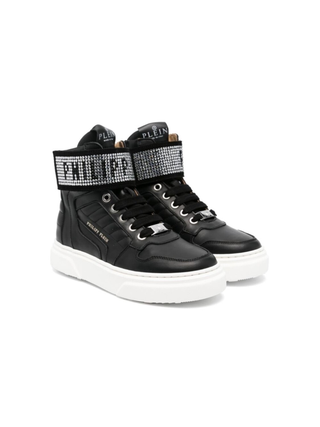 

Кроссовки с кристаллами Philipp Plein Junior, черный