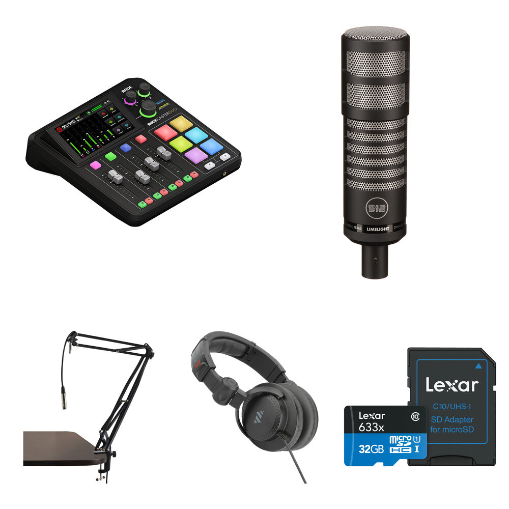 

Комплект для подкастинга RODE RODECaster Duo с микрофоном Limelight 512 AUDIO, штангой и наушниками