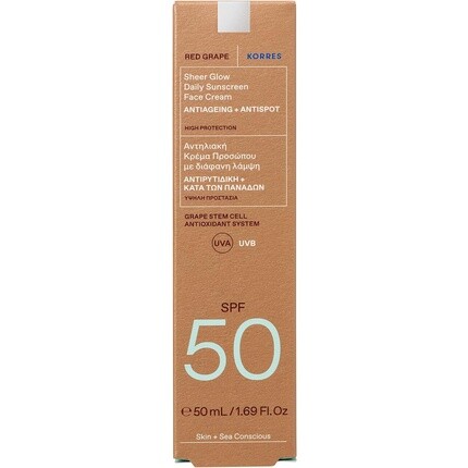 Korres Red Grape Face Осветляющий солнцезащитный крем SPF50 — фото 2