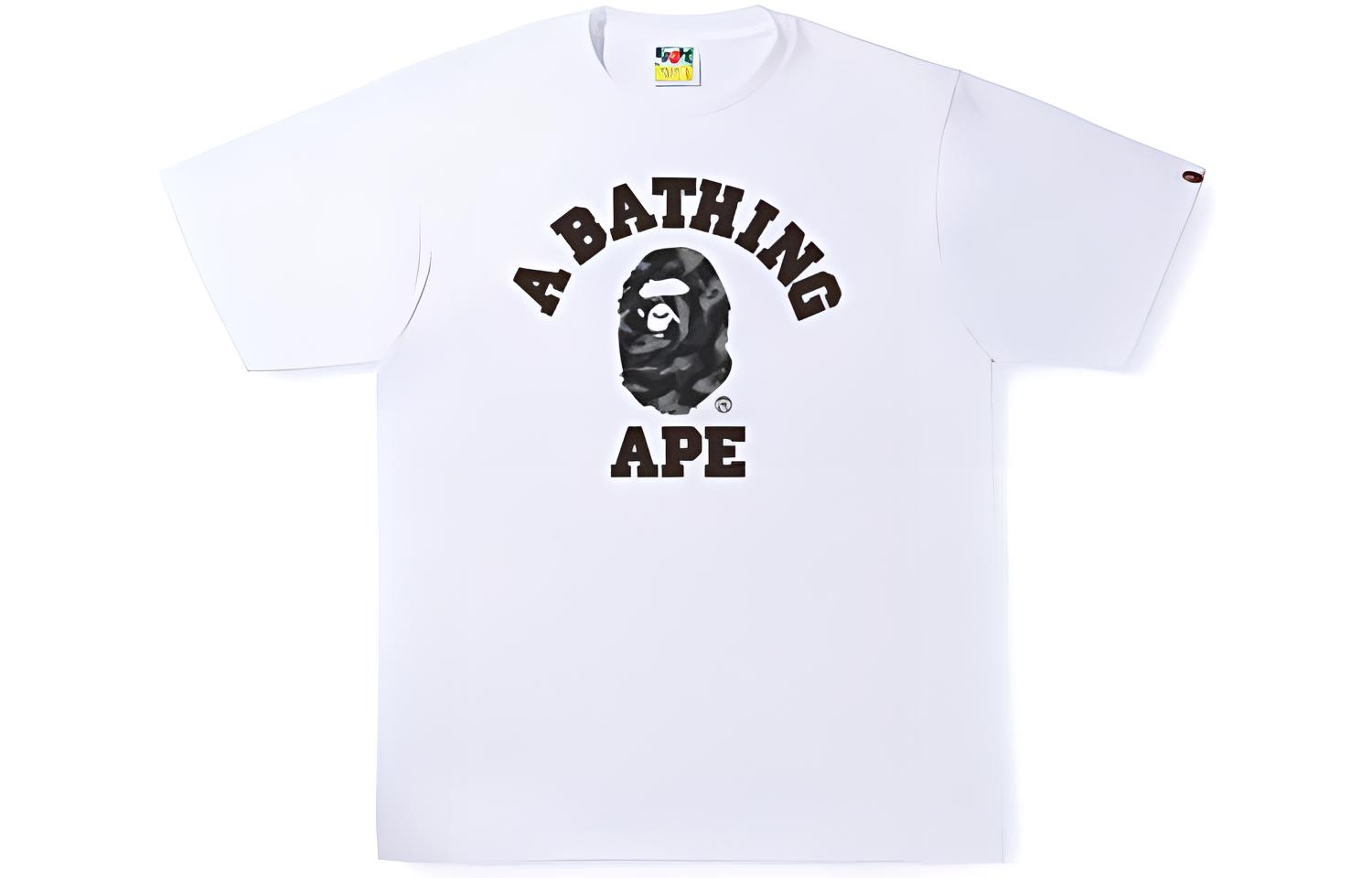 Bape Stroke Camo College футболка A BATHING APE, белый красный — фото 3