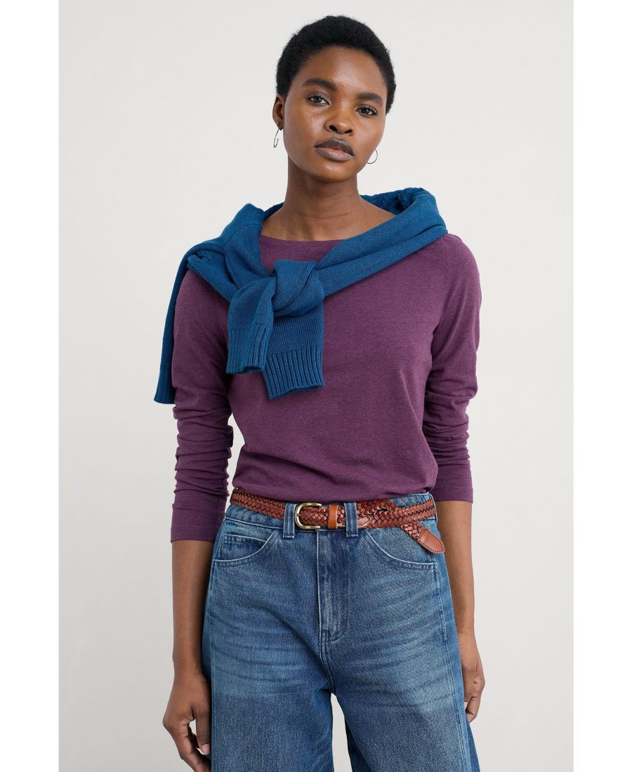 

Женская футболка с длинными рукавами "Мольберт" Seasalt Cornwall, Grape