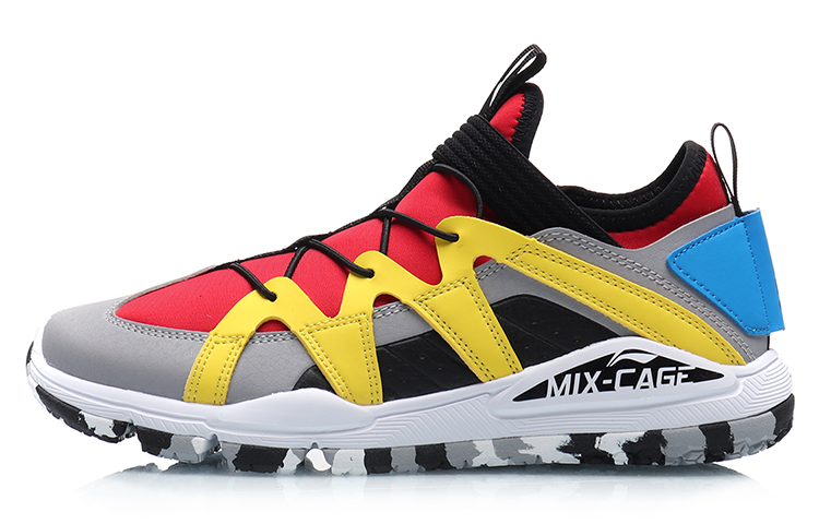 

Li-Ning YOUNG Slip Resistant Cushioning Abrasion Resistant низкие детские кроссовки для бега red gray yellow для подростков