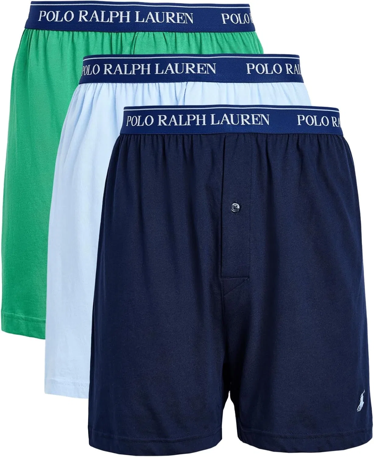Боксеры классические POLO RALPH LAUREN, темно-синий/зеленый/голубой