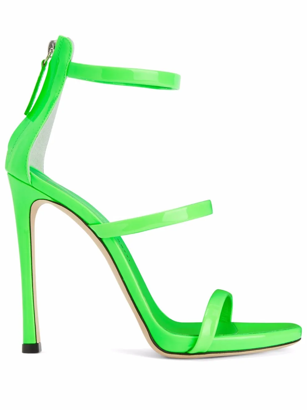Лакированные босоножки Harmony Giuseppe Zanotti, зеленый