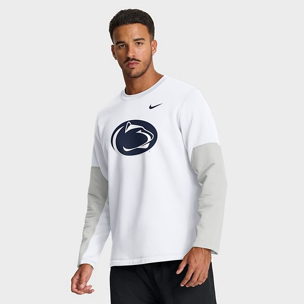 Мужская белая футболка с длинным рукавом Penn State Nittany Lions 2025 sideline coach performance Nike — фото 2