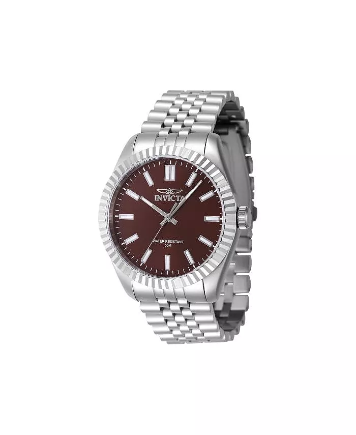 

Мужские часы 47482 Specialty Quartz с медным циферблатом и тремя стрелками Invicta, серебряный