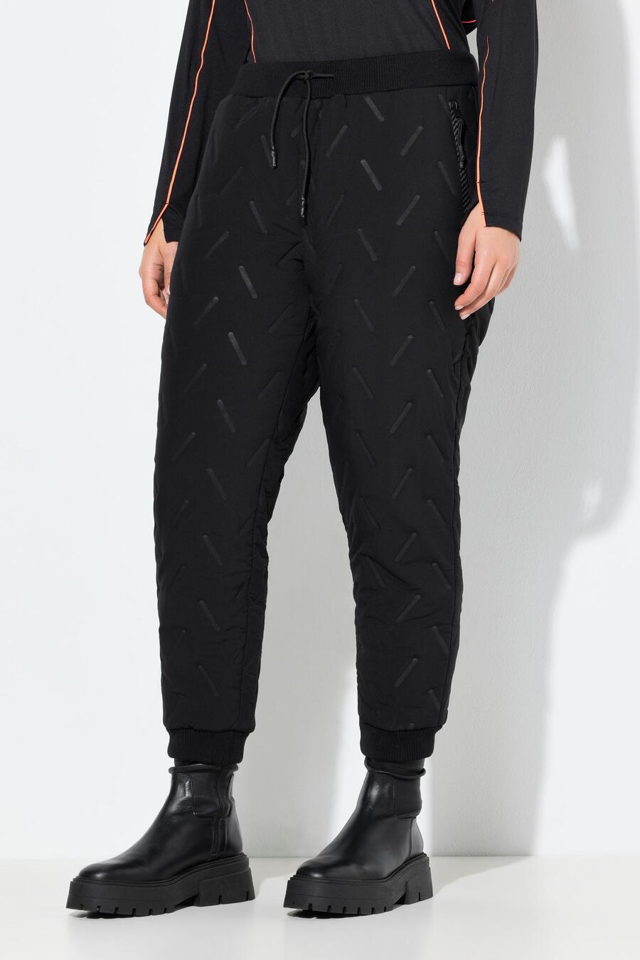 

ULLA POPKEN Женские функциональные спортивные брюки с карманами на молнии и ребристым подолом.