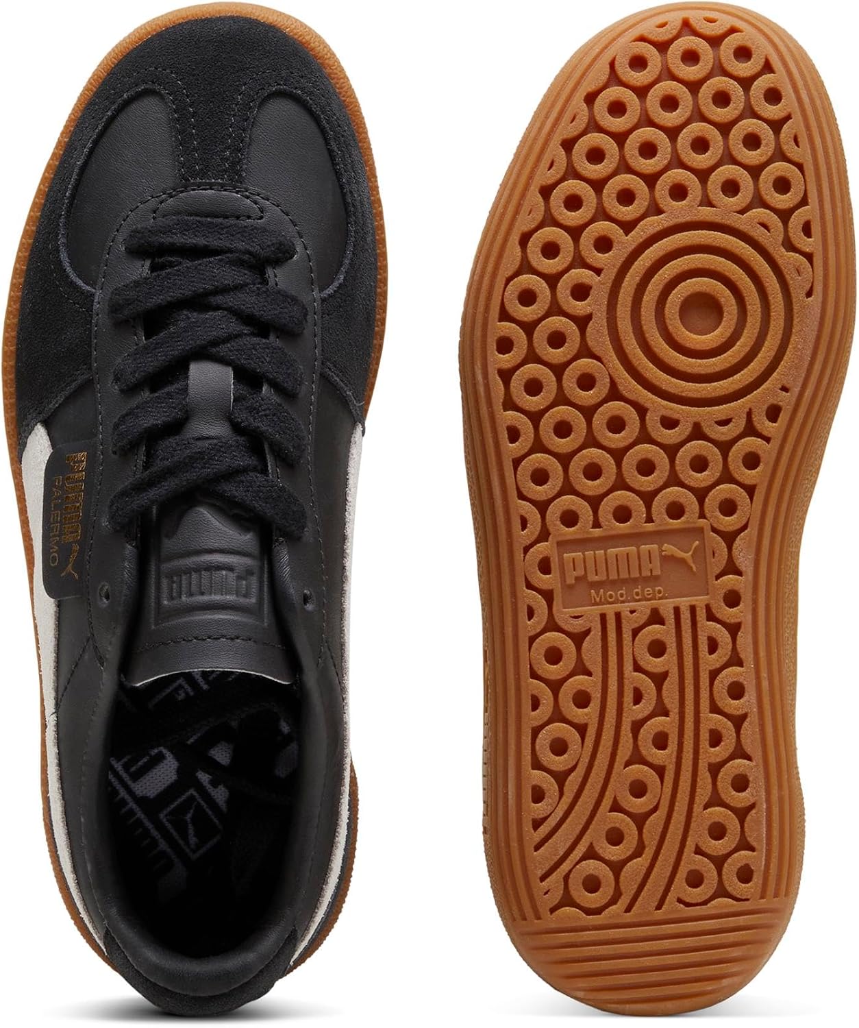 Кроссовки Puma Boys Palermo (Big Kid), черный/серый — фото 4
