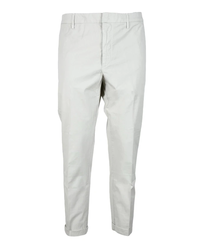 

Брюки из хлопка и эластана с застежкой-молнией Dondup, синий