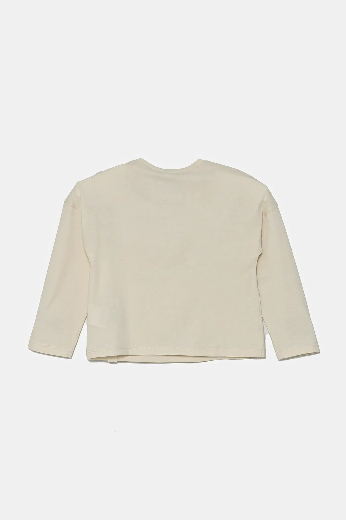 Хлопковая детская кофта с длинными рукавами United Colors Of Benetton, бежевый — фото 3