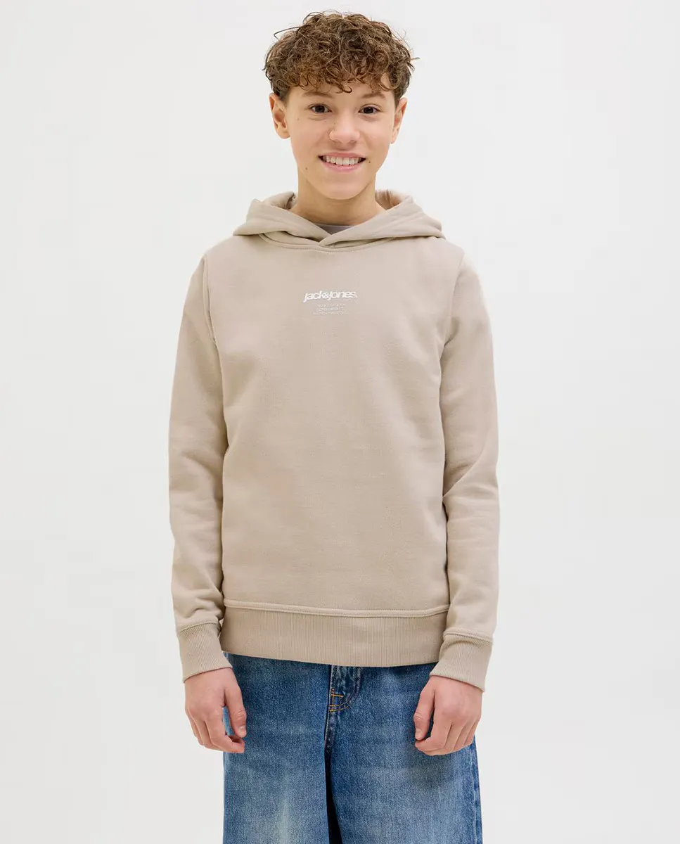 

Толстовка с капюшоном свободного кроя для мальчиков Jack & Jones, бежевый