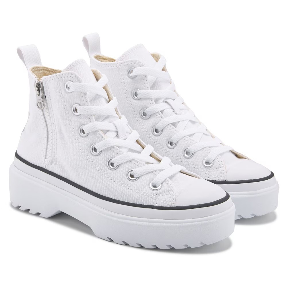 

Кроссовки на платформе с выступом и высокой подошвой для маленьких детей Converse, белый