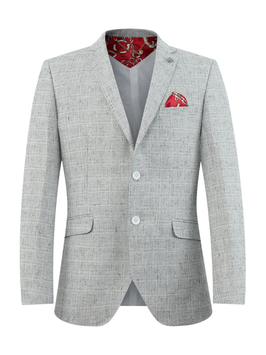 

Спортивное пальто Slim Fit с текстурированной отделкой Elie Balleh, серый